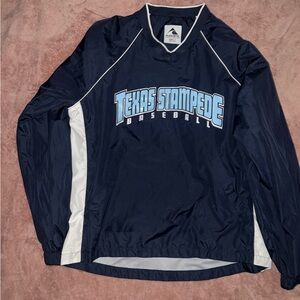 Navy and White Texas Stampede Vintage Windbreaker